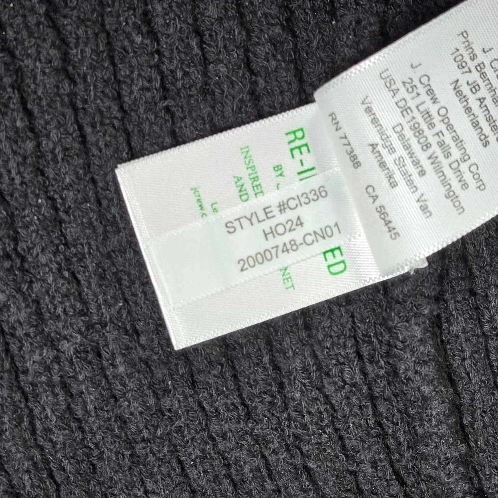 J Crew Ribbed Long‎ Sleeve Sweater Dress Black XXL